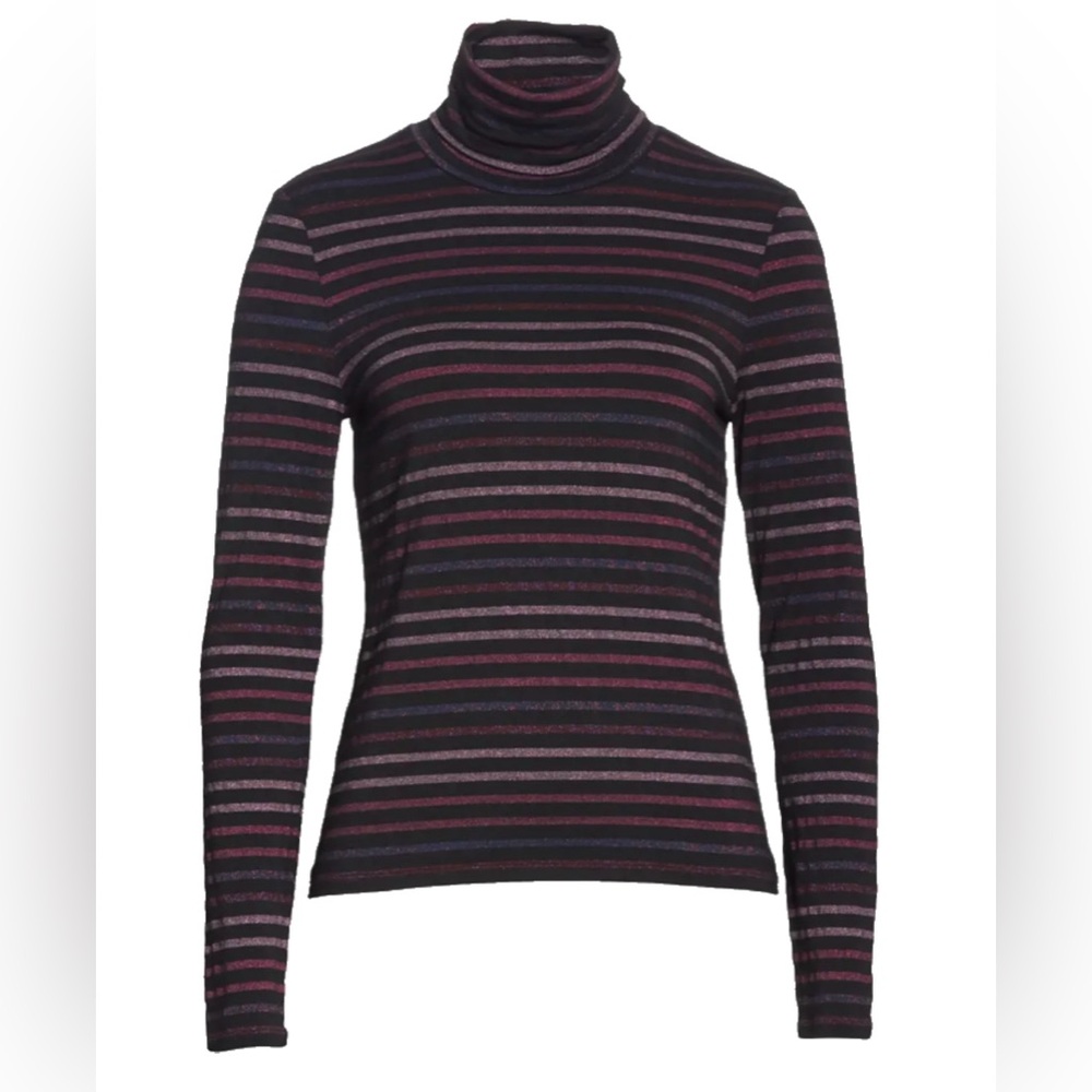 Veronica Beard Audrey Metallic Turtleneck NWT